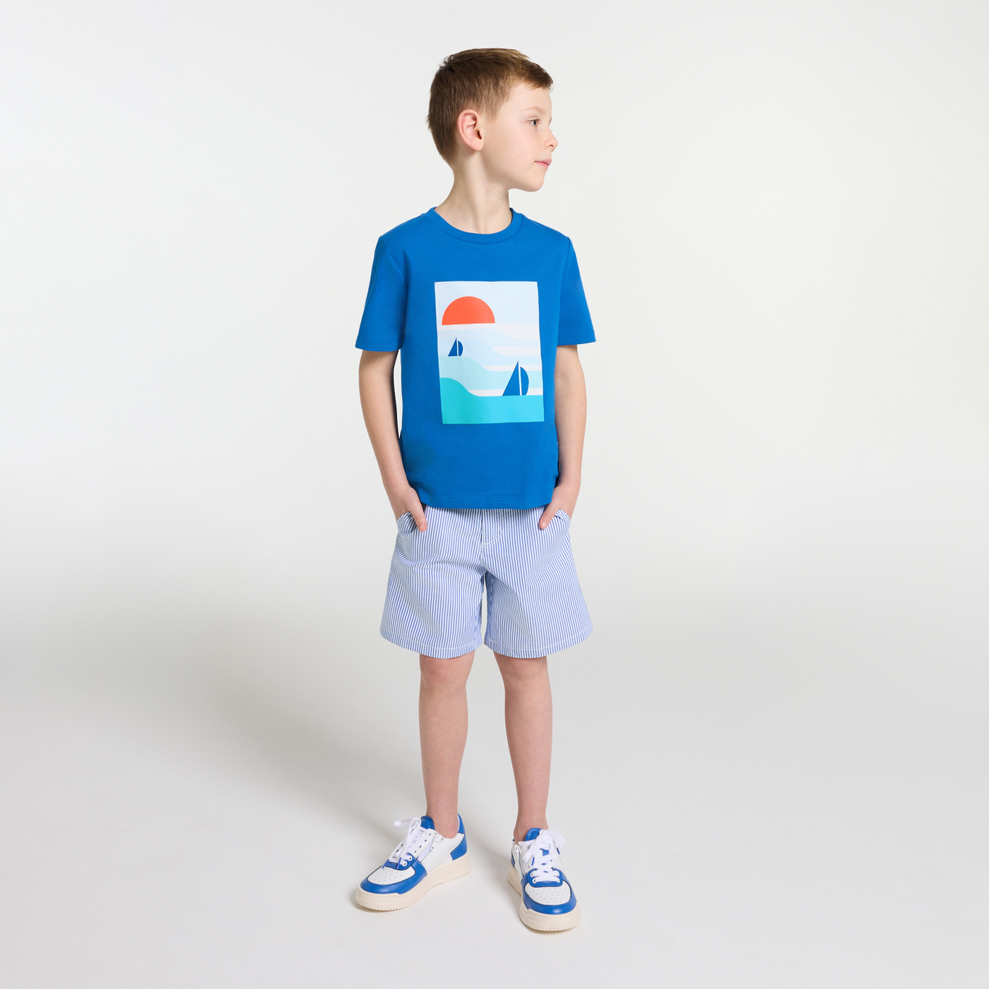 Short Garcon 14 Ans Bermuda Court Garçon Vertbaudet Bleu Ardoise