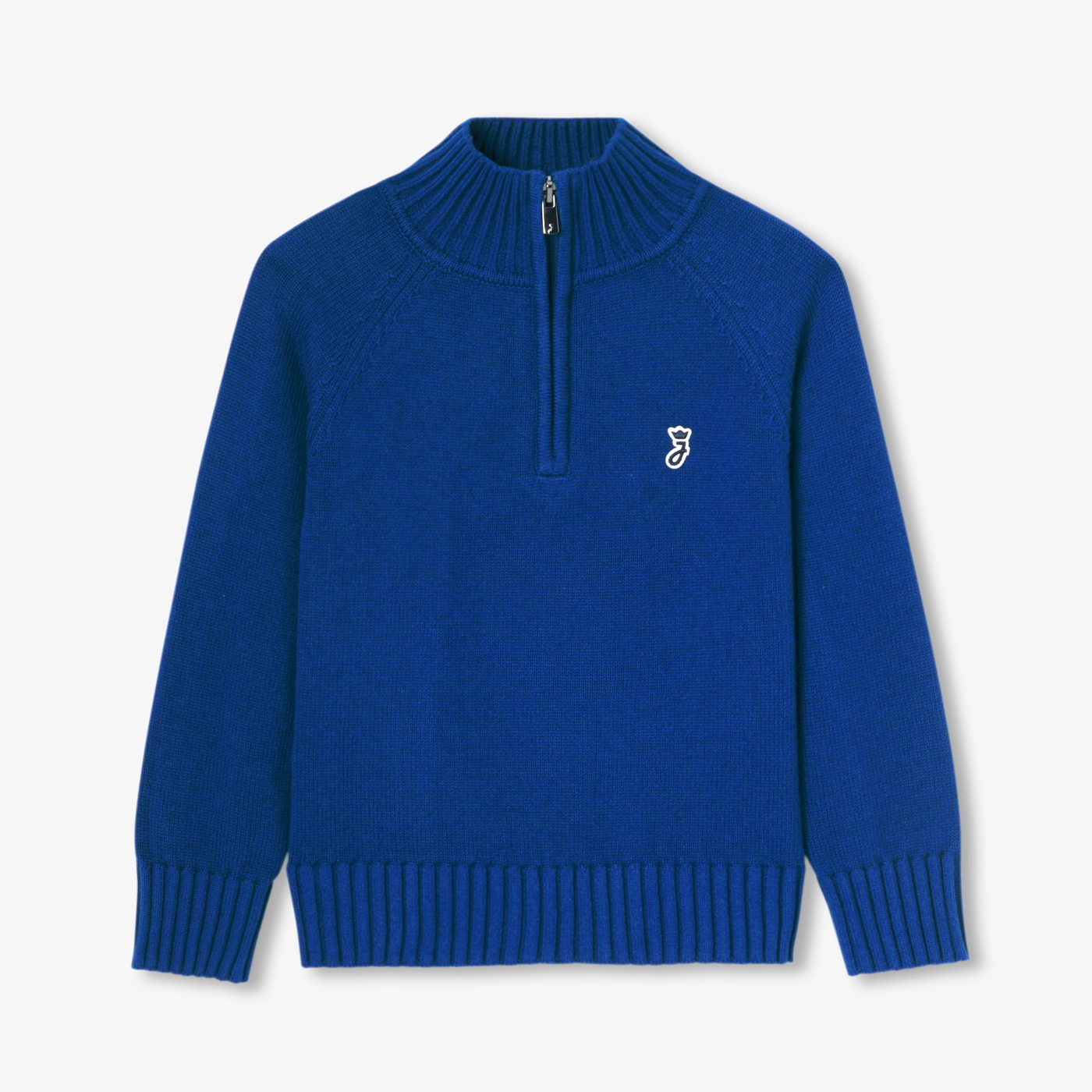 Pull enfant garçon col camionneur Bleu fonce Jacadi Paris