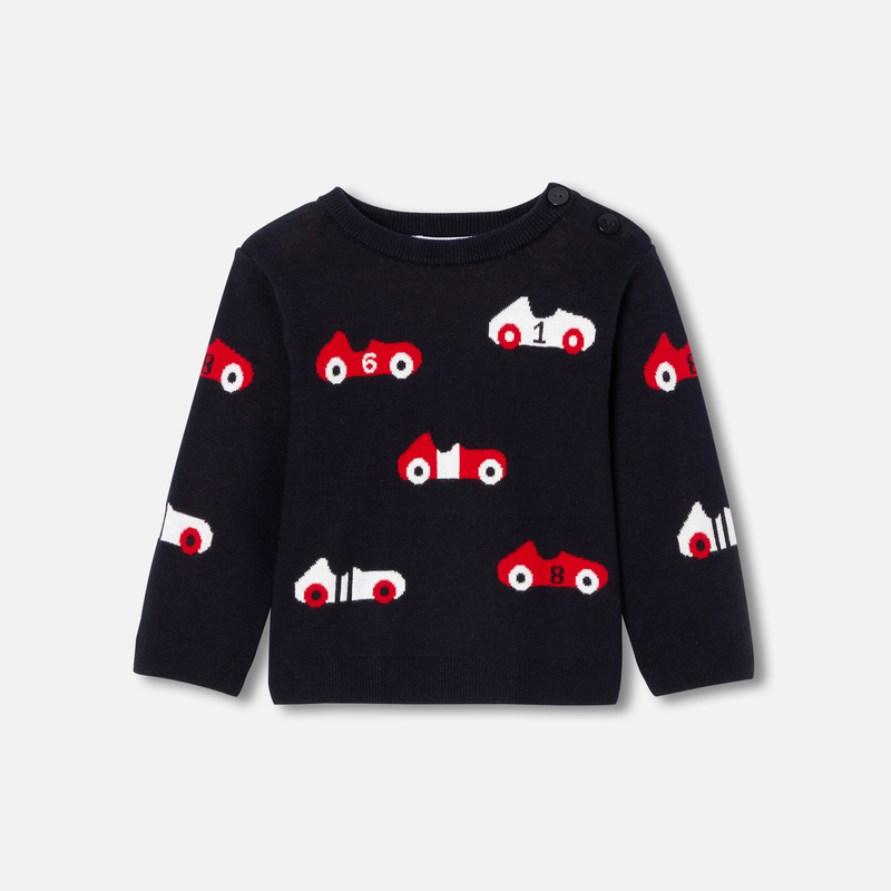 Sweat molleton oversize printé pour bébé garçon Bleu - 3 mois Sweat molleton oversize printé pour bébé garçon Bleu - 3 mois